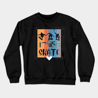 Skateboarding funny skater Crewneck Sweatshirt